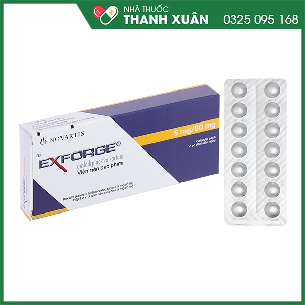 Thuốc  Exforge 5/80 điều trị tăng huyết áp vô căn